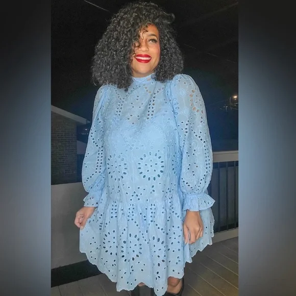 Eloquii Eyelet Easy Dress - Picture 5 of 8